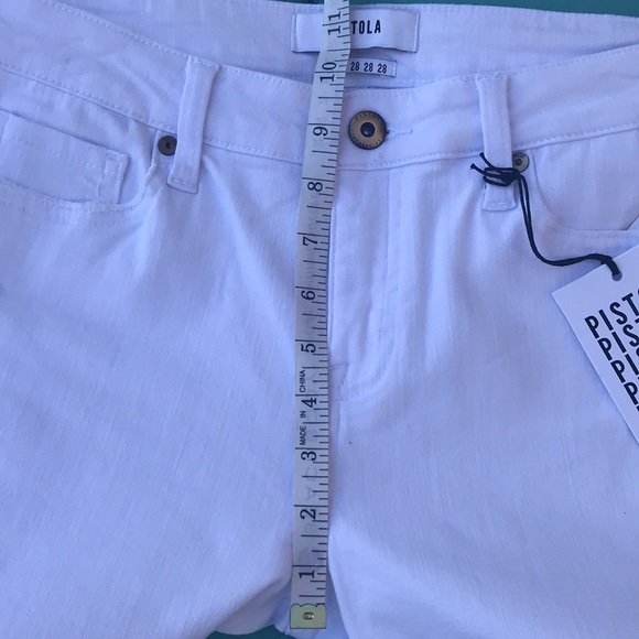 NWT Pistola Jennifer Distressed High Waist Skinny White Jeans - Picture 8 of 10
